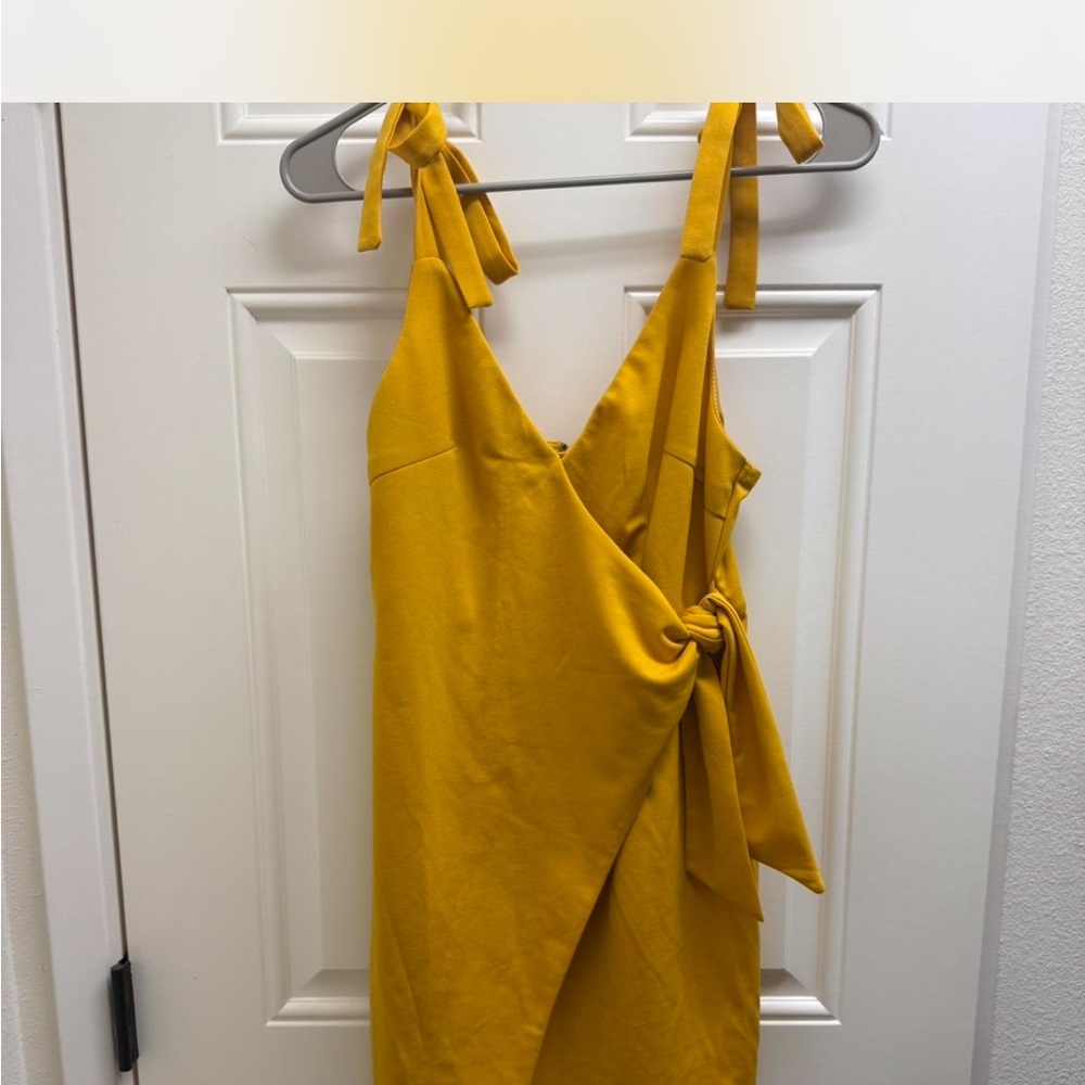 Mustard Yellow Wrap Dress